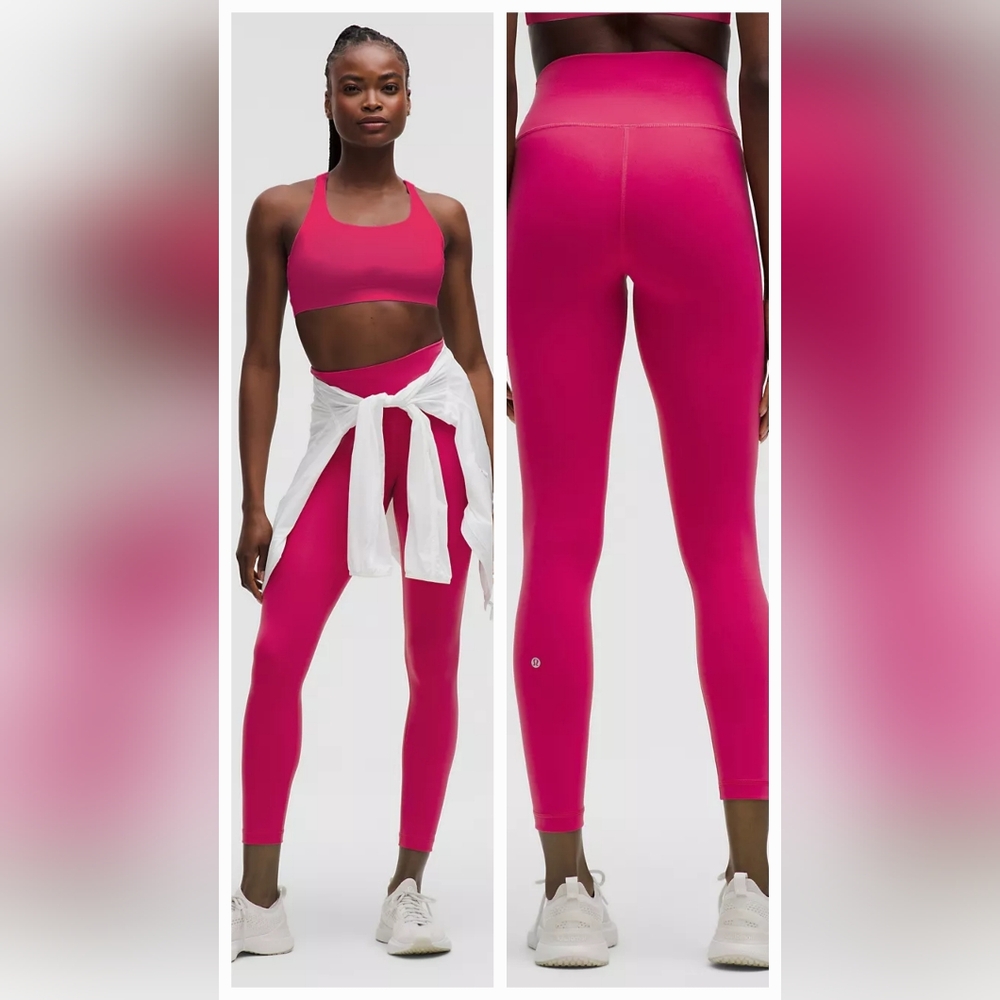NWT Lululemon Wunder Train High-Rise 23" Leggings, Raspberry Coulis, Size 10